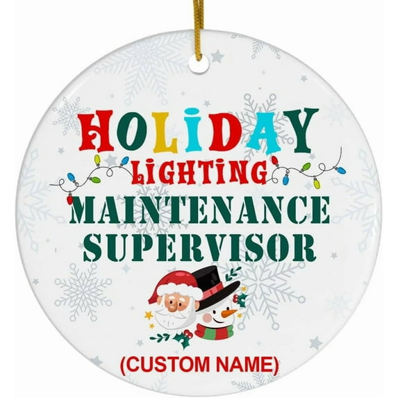 Maintenance Supervisor Christmas Ornaments 2025 for Women Friendship, Appreciation Gifts for Coworkers - Christmas Decorations Ceramic Ornaments