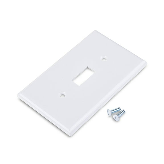 Maintenance Warehouse 100-Pack Single Gang Switch Wall Plate with Screws (White)