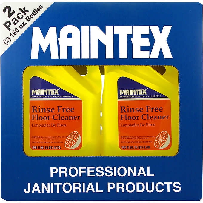 Maintex Rinse Free Floor Cleaner 160 fl oz, Pack of 2 (320 fl oz
