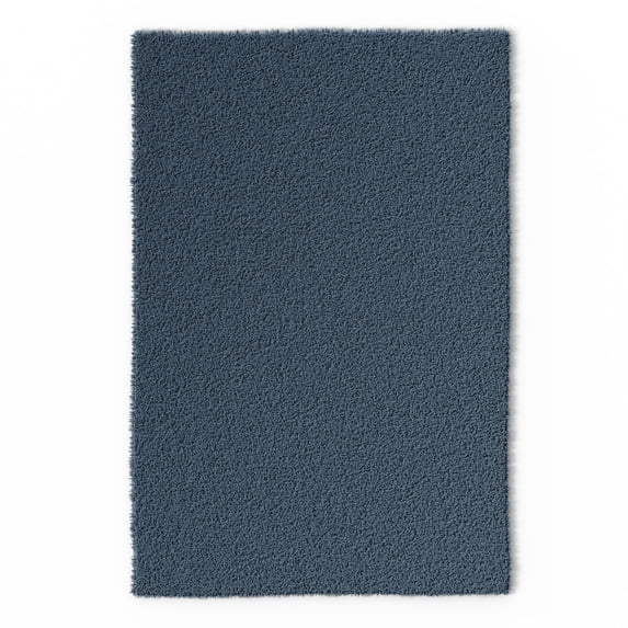 Mainstays Kids Solid Blue Youth Shag Indoor Area Rug, 3'x4'x8"