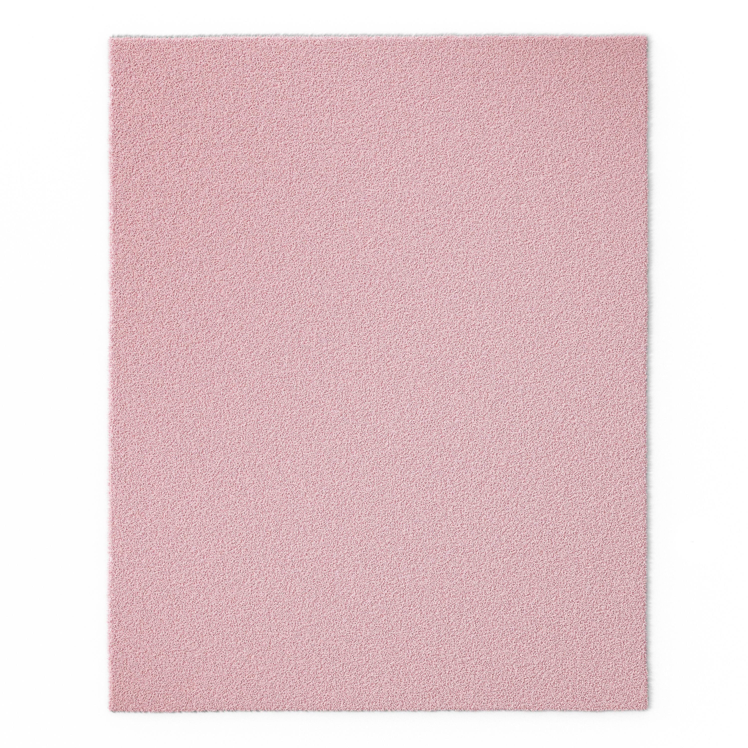 Mainstays Kids Tufted Light Pink Shag Area Rug, 8' x 10'