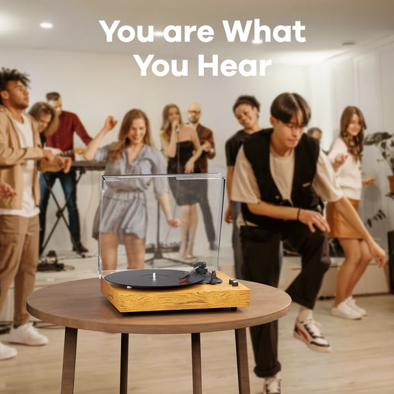 Maio Retro Phonograph, Vinyl Record, Record Player, High-Fidelity Stereo Sound, Built-in Speaker, 3-Speed, Belt Drive Retro Phonograph, 3.5mm Music Output, Connectable to External Speakers, Best