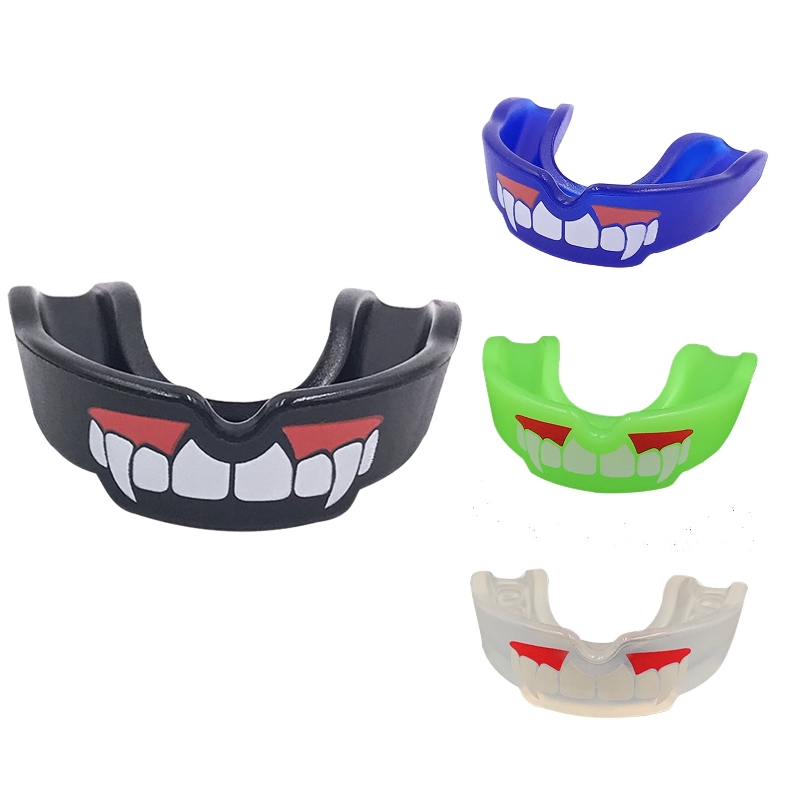 Mairbeon 1Pc Taekwondo Muay Thai Fangs Pattern Mouthguard Teeth