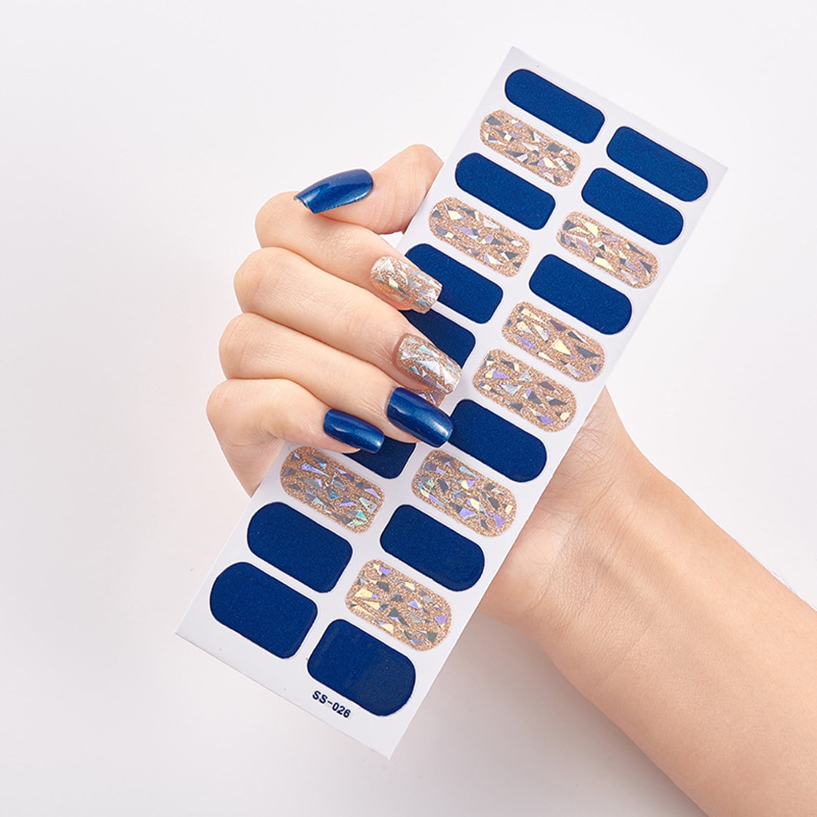 Mairbeon 22Pcs Nail Sticker Fashion DIY Mini Self-Adhesive Shiny ...