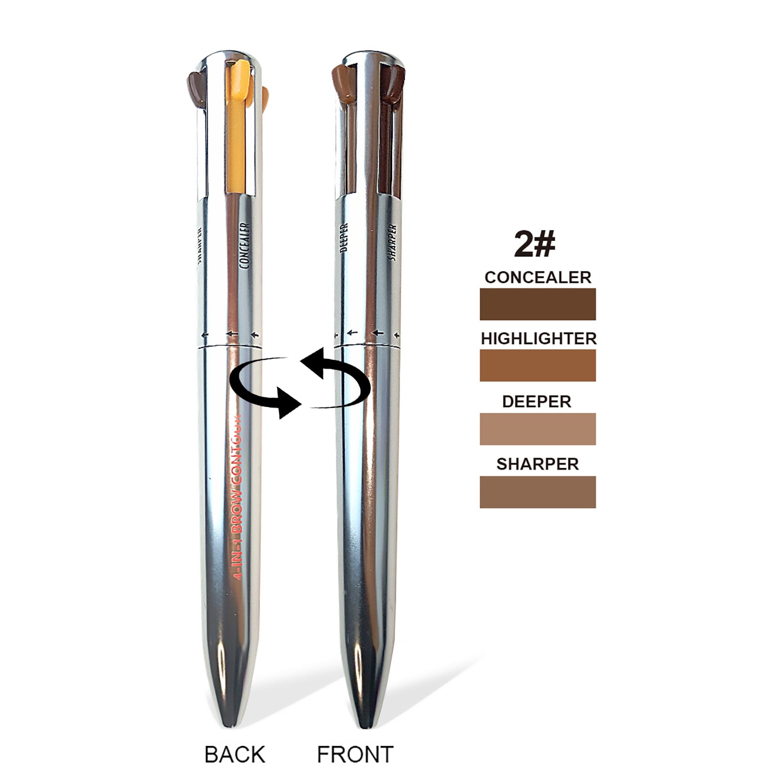 Mairbeon 4 in 1 Eyebrow Eyeliner Highlighter Pencil Lip Gloss