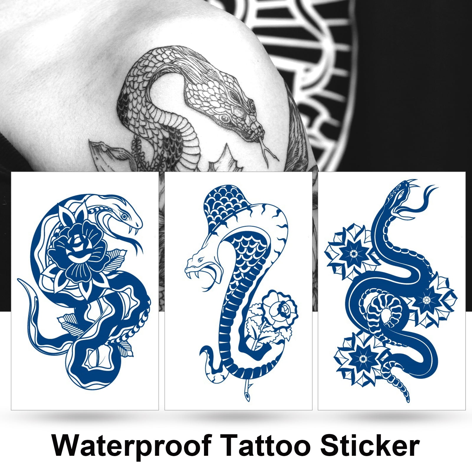 HSMQHJWE Tattoo Numb Art Temporary Tattoo Tattoos Arm Tatoo 3D Men  Waterproof Sticker Tattoo accessories Disposable Dentist Bibs 