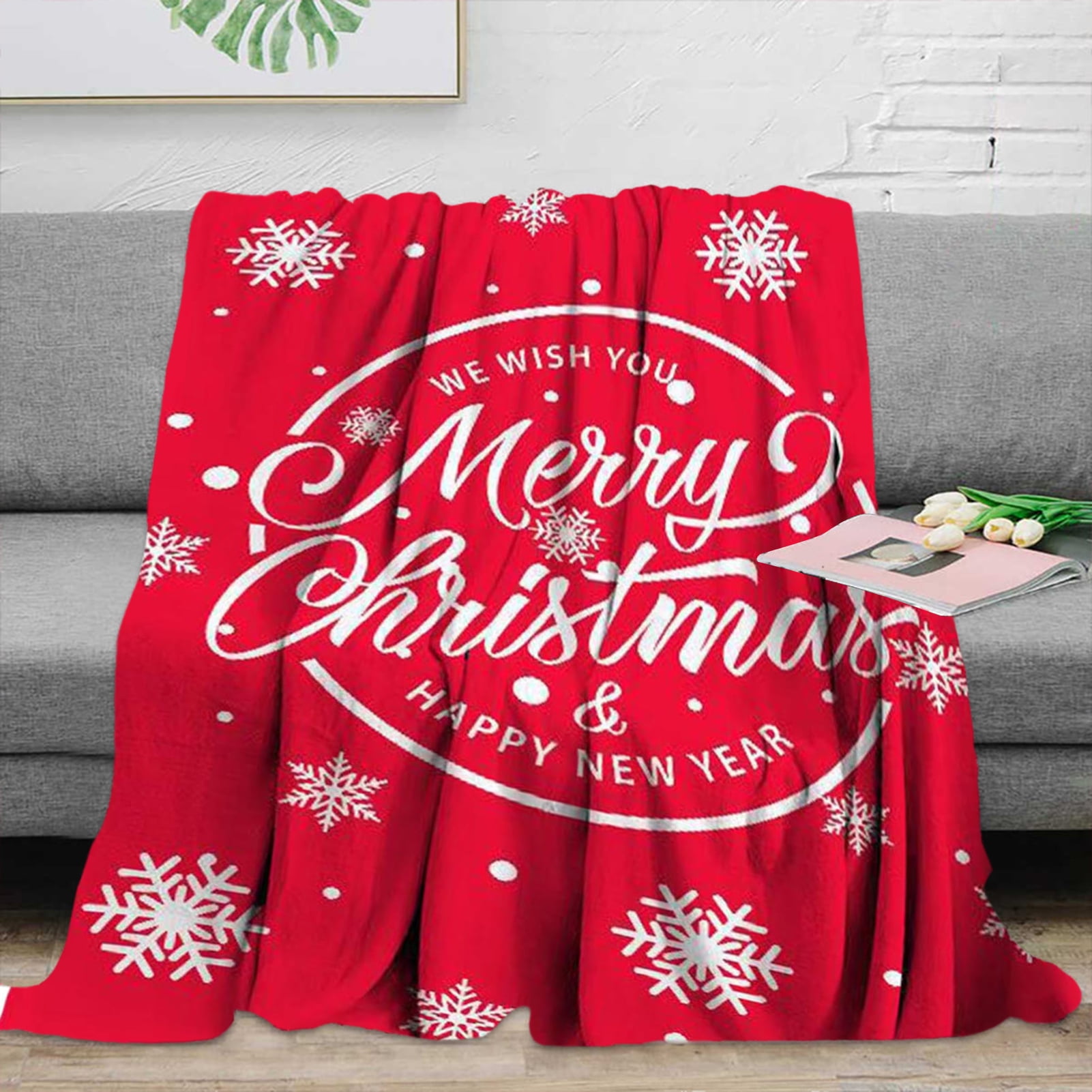 Mairbeon Christmas Fleece Blankets and Throws Soft Lightweight Cozy