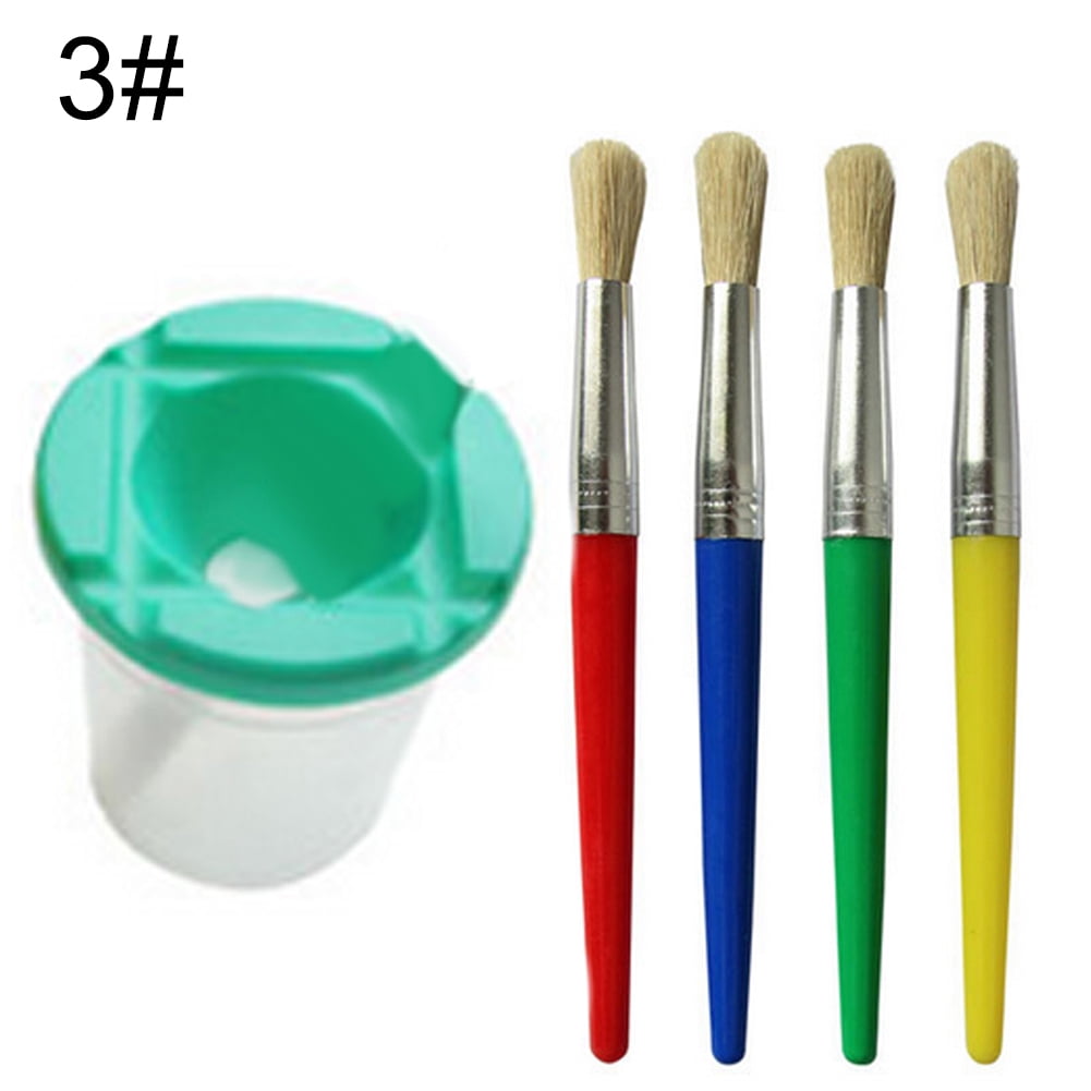 Mairbeon Creative DIY Plastic Children Kids Paint Brush Pen Cup Set