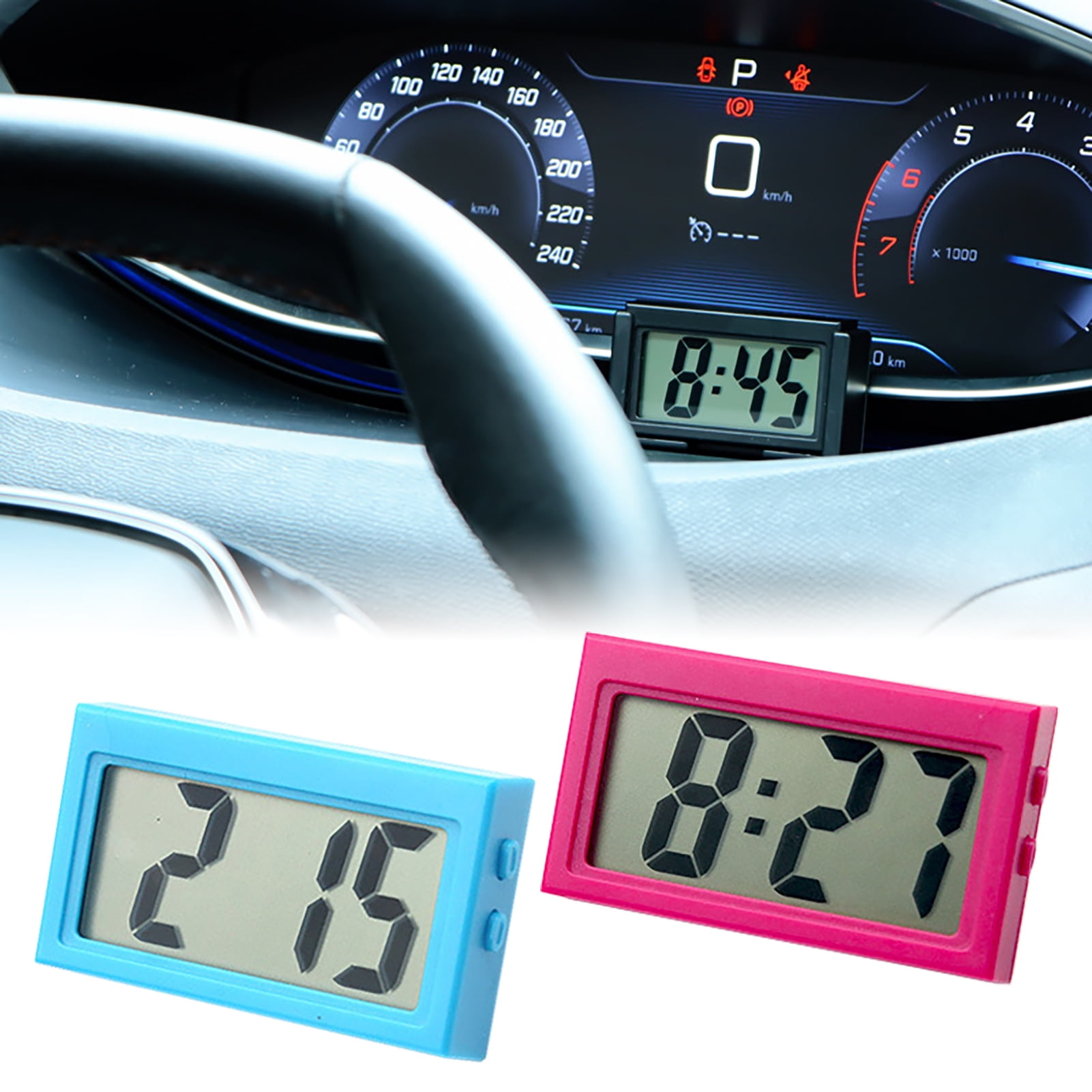  Betus Car Dashboard Digital Clock - Vehicle Adhesive