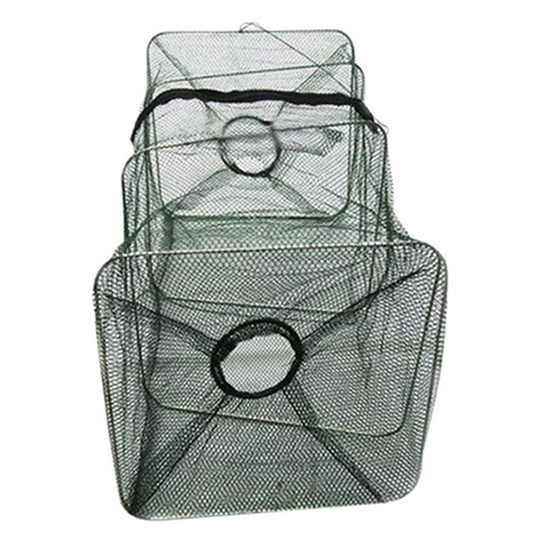 Mairbeon Fish Trap Universal Anti-corrosion Nylon Folded Square Fishing Cage  for Angling 