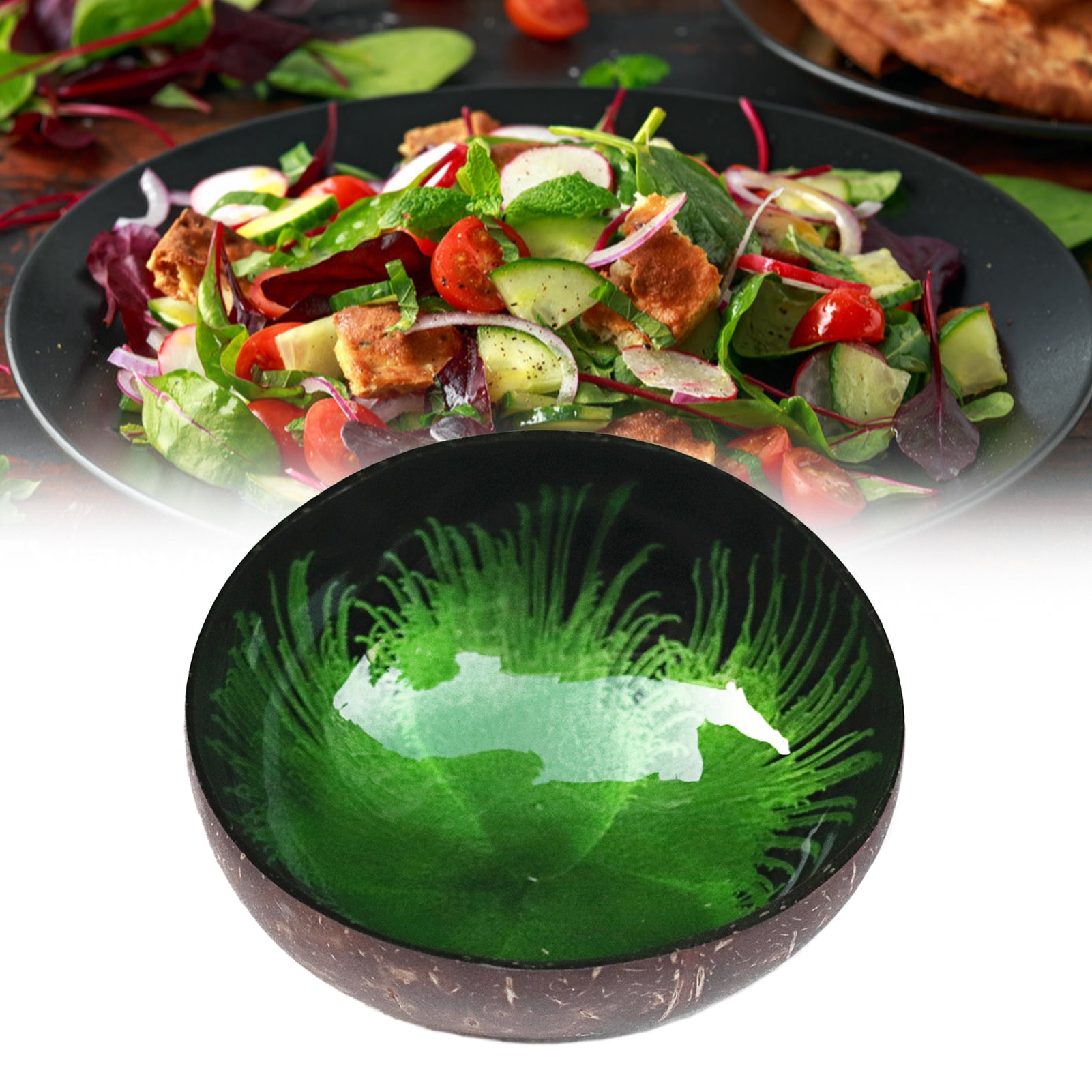 Mairbeon Salad Bowl Eco-Friendly Large Capacity Plastic Snack Serving Salad Bowl for Home, Red