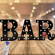 Mairbeon LED Alphabet Letter Light Marquee Sign Wall Lamp Birthday Party Home Bar Decor