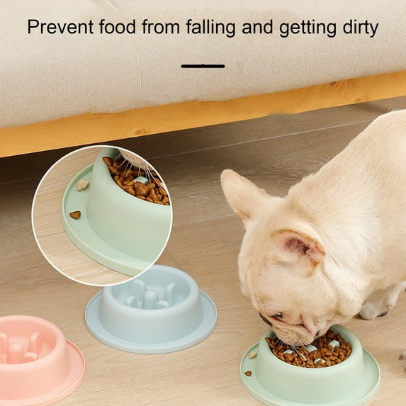 Mairbeon Pet Feeding Bowl Non-Slip Easy to Clean Safe Anti-Choking Cat Dog Slow Food Feeder Bowl Pet Supplies
