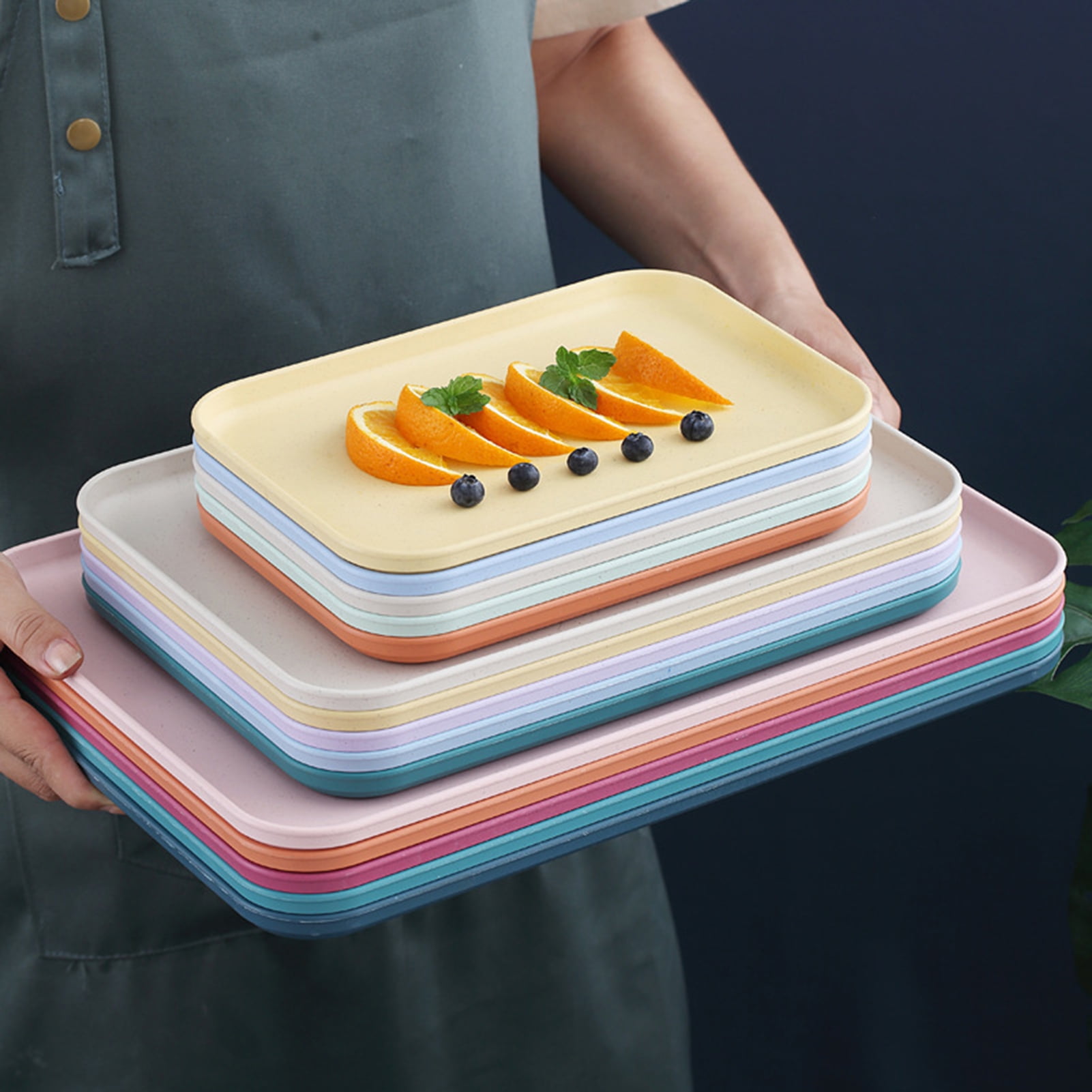 Mairbeon Plastic Serving Fast Food Trays Food-grade Cafeteria Food