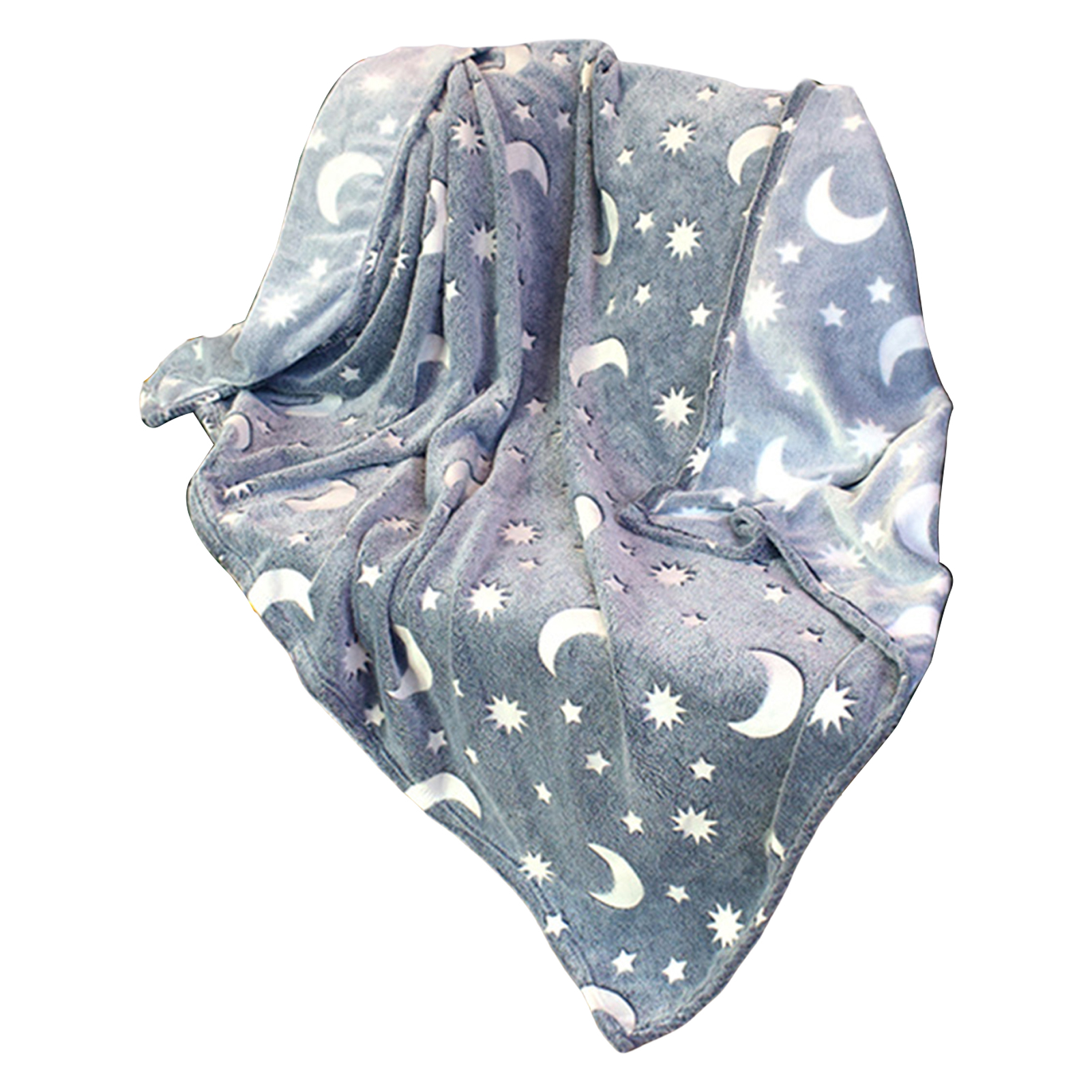 Mairbeon Throw Blanket Stars Moons Pattern Doublesided Antistatic