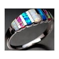 thumbnail image 1 of Mairbeon Women Fashion Multicolor Faux Opal Inlaid Finger Ring Wedding Party Jewelry Gift, 1 of 2