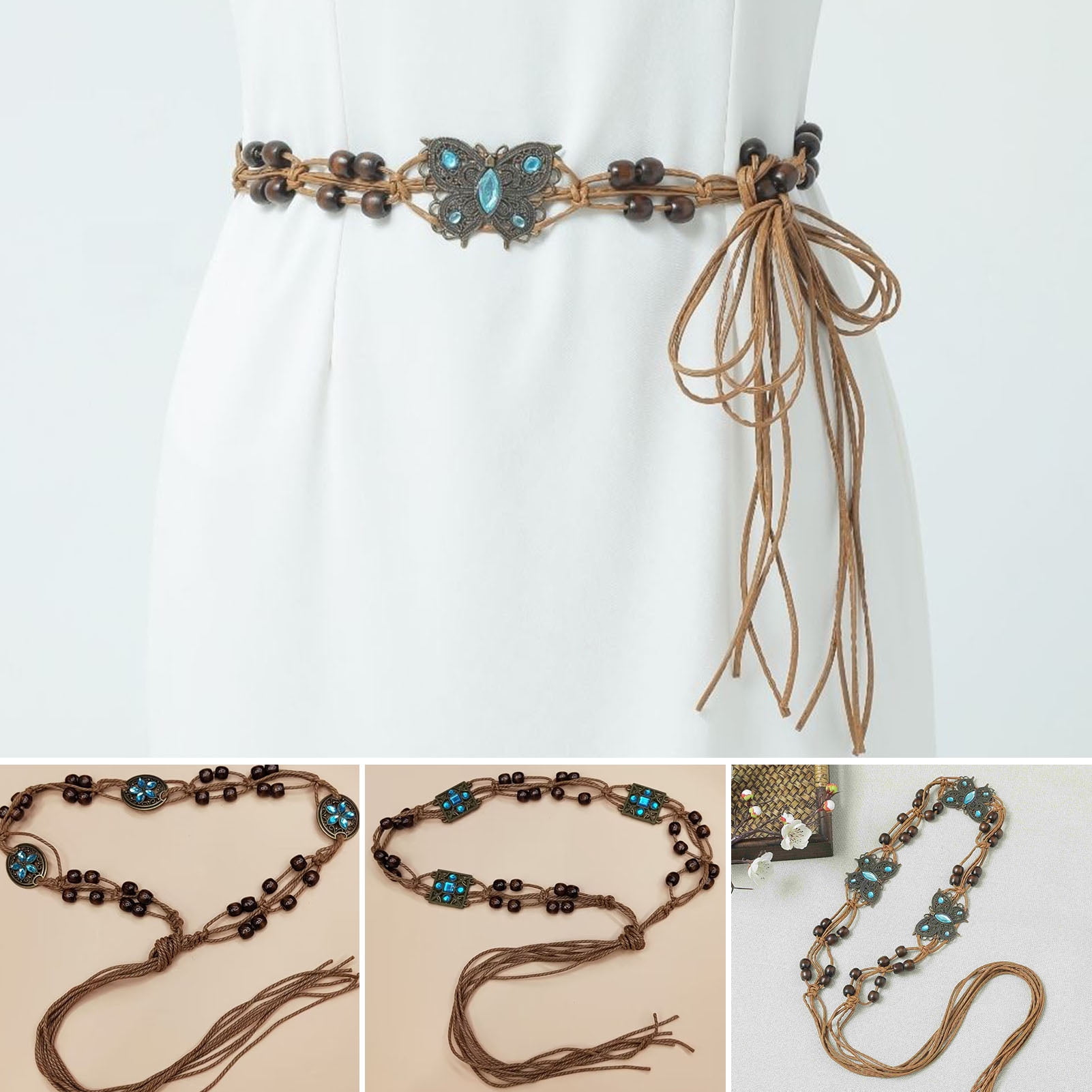 beaded waist belt