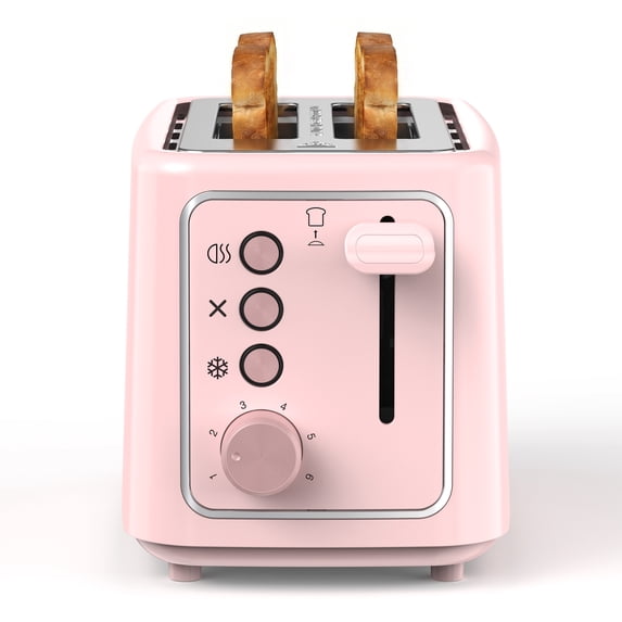 Maircle 2 Slice Toaster, Bread Toaster With Extra Wide Slots,6 Browning Settings, Defrost/Cancel/Bagel Button For Bagels, Waffles, Bread