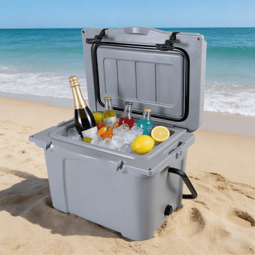 Maircle 25QT Portable Cooler, Insulated Hard Cooler with Bottle Opener, Cup Holder, Forming Ruler, 5-7 Day Ice Retention, Travel, Beach, Camping, Fishing