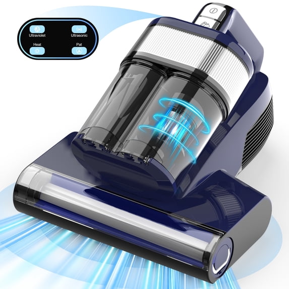 MOOSOO Mattress Vacuum Cleaner, 18Kpa Bed Vacuum With UV Sanitizing, 149°F Heat, HEPA Filter & Ultrasonic, Handheld Vacuums With LED Display for Bed, Couch