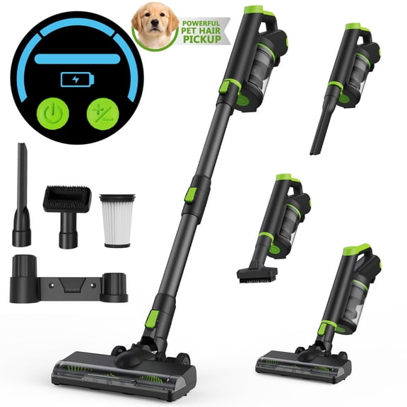 Maircle Cordless Vacuum, 40Kpa Vacuum Cleaner for Home, 40Min Stick Vacuum with LED Display, Lightweight Wireless Vacuum Rechargeable for Carpet Pet Hair