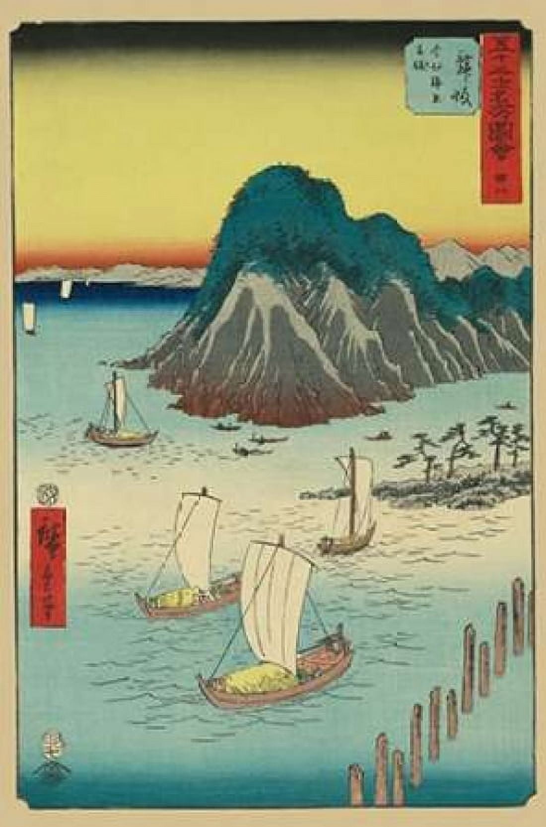 Maisaka 1855 Canvas Art - Ando Hiroshige (12 x 18)