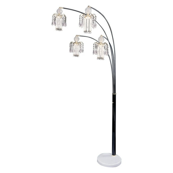 Maisel Floor Lamp with 4 Staggered Shades Black
