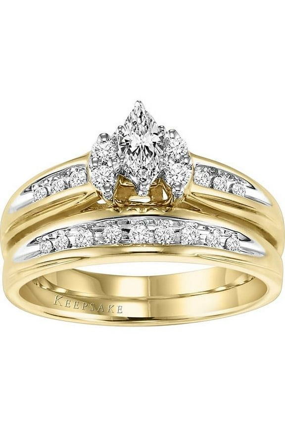 Maisie 1/2 Carat T.W. Diamond Bridal Set, 14k Yellow Gold