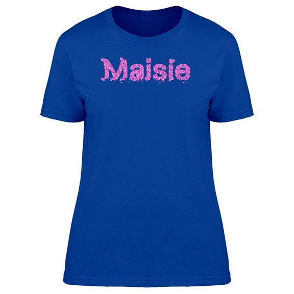 Maisie Cute Pink Heart Name T-Shirt Women -Image by Shutterstock, Female Small