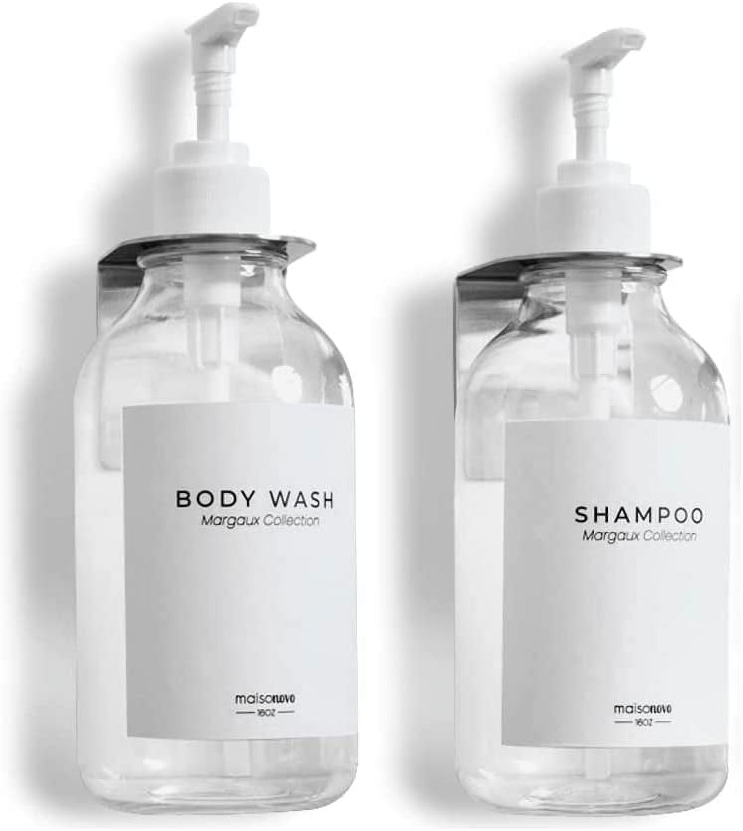 MaisoNovo Adhesive Bottle Holder for Soap Dispenser | Drill-Free Shower  Bottle Holder | Shampoo Bottle Holder Set of 2 - Gold