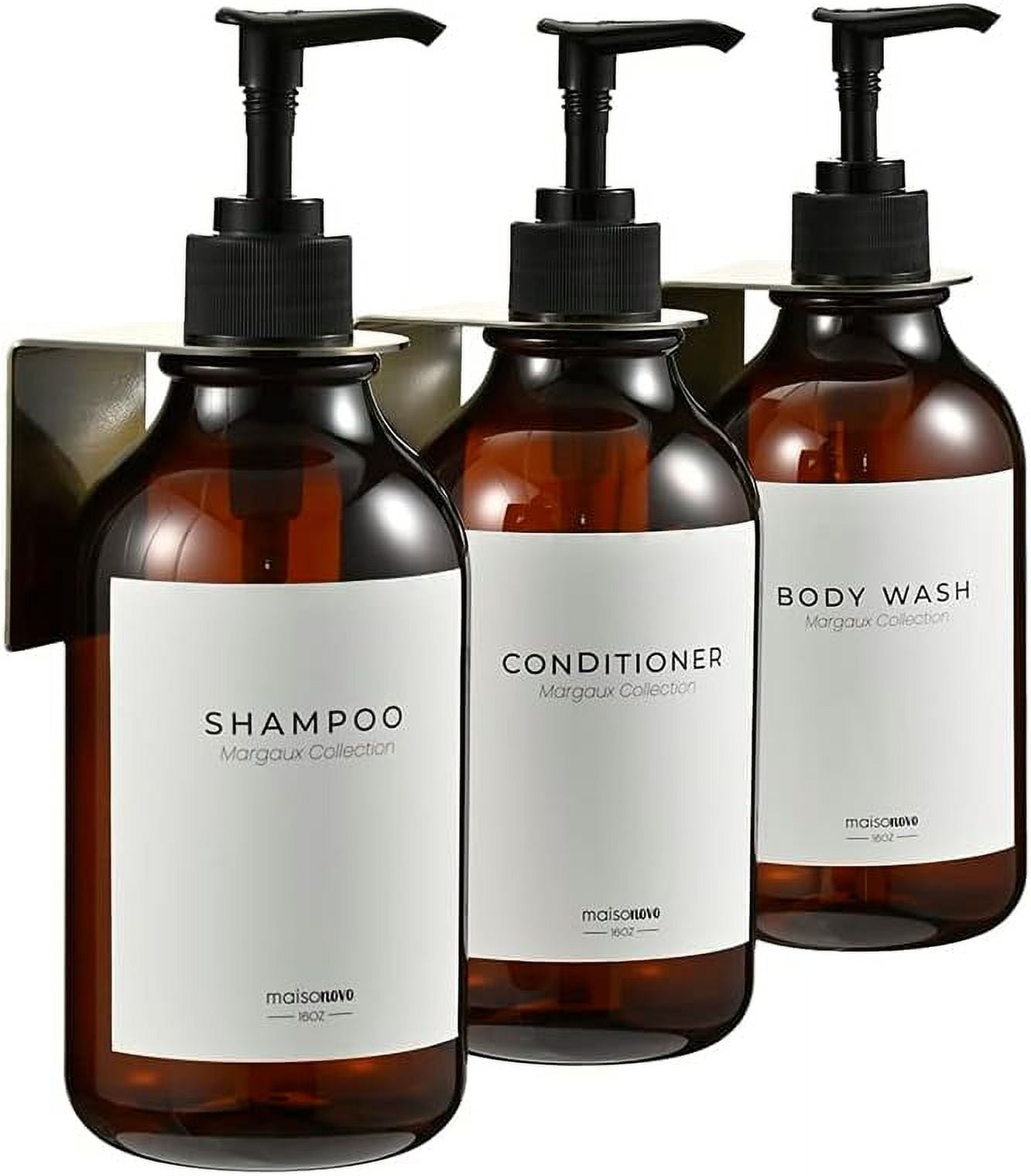 MaisoNovo Shampoo Dispenser for Shower Wall Mount Drill Free Shampoo and Conditioner Dispenser