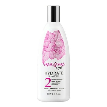 Maison 276 HYDRATE Shampoo for Grey & Silver Hair – Deep Hydration, Gentle Cleanse, No Purple Dyes, Plant-Based Care for Naturally Grey Hair, Sulfate-Free, 8 oz