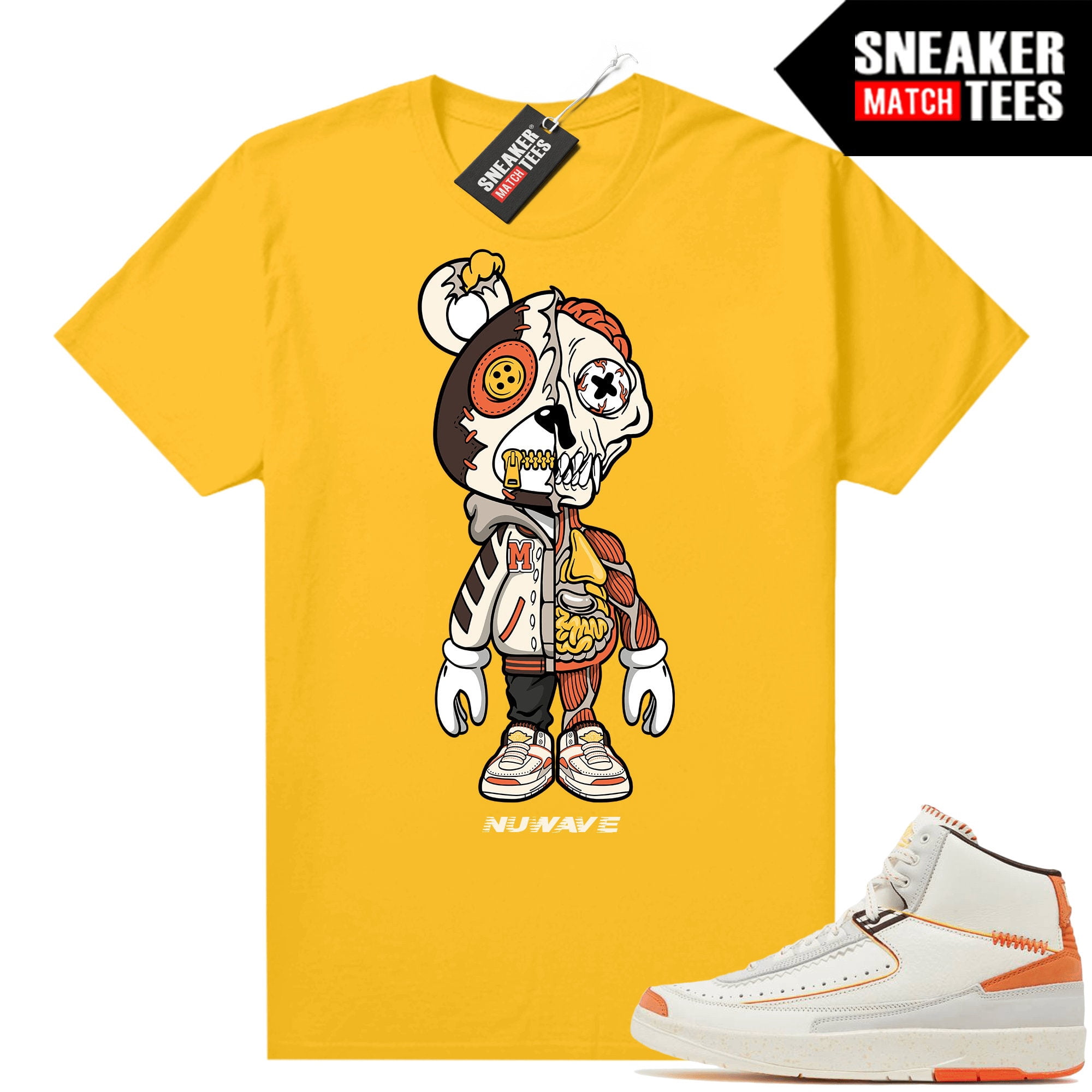 Maison Chateau Rogue 2s To Match Sneaker Match Tees Gold Nuwave Bear maison-chateau-rogue-2s-to-match-sneaker-match-tees-gold-nuwave-bear
