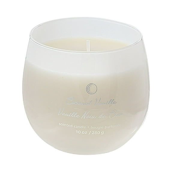 Maison Concepts 10Oz High Gloss Curved Candle Coconut Vanilla