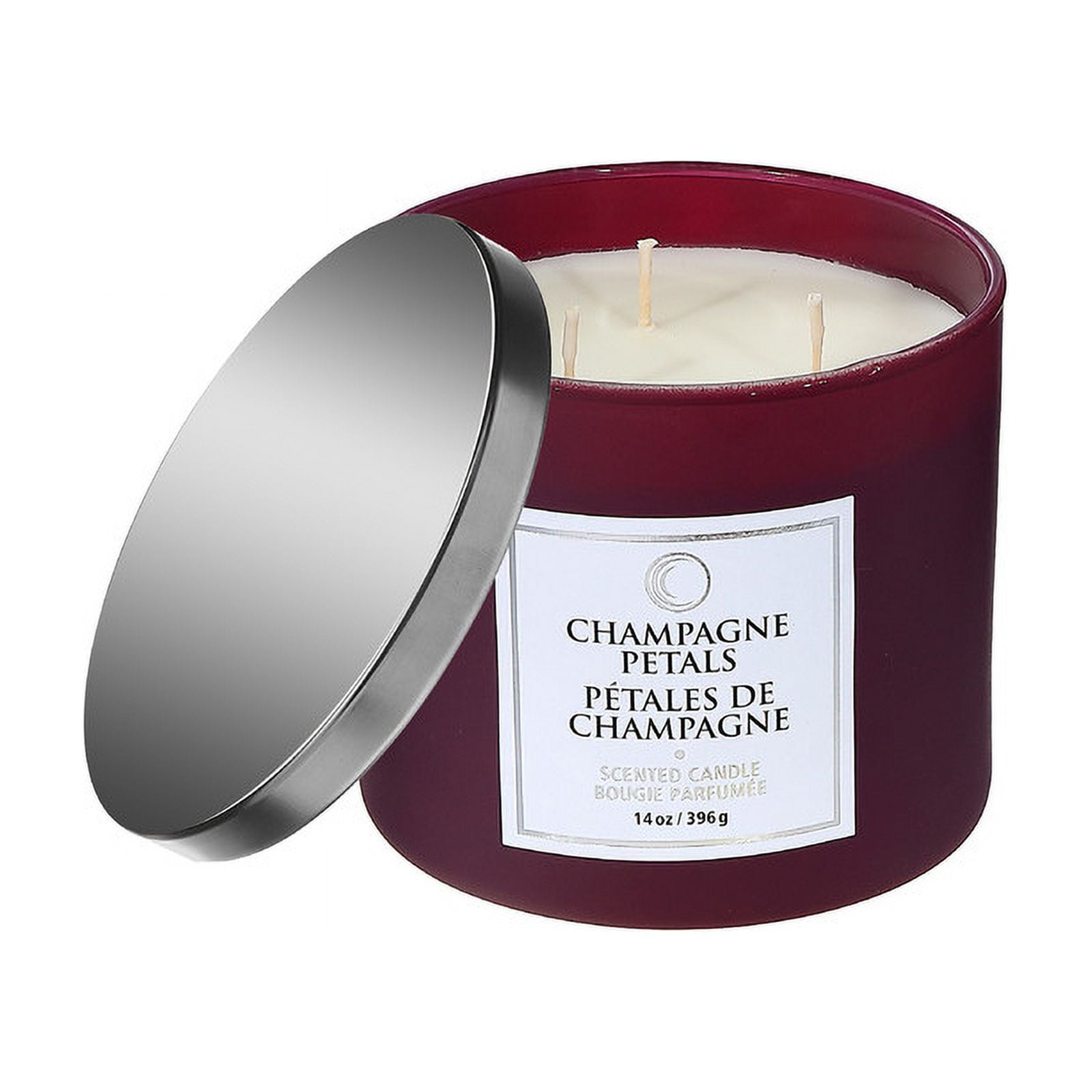 Maison Concepts 14 Oz 3 Wick Luxe Scented Candle With Lid (Champagne