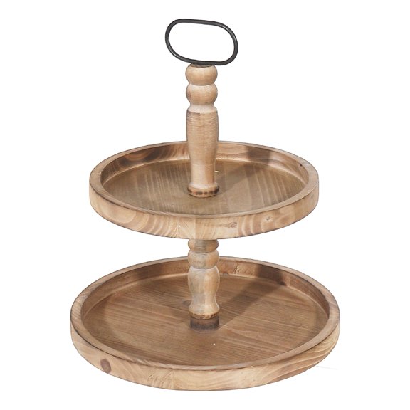 Maison Concepts 2 Tier Wooden Round Stand