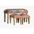 thumbnail image 1 of Maison Concepts 3 Piece Wood Bench And Stools Set Henna (32 L X 14 W X 18 H), 1 of 1