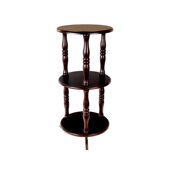 Maison Concepts 3 Tier Wooden Round Shelf (16 L X 16 W X 34 H)