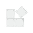 thumbnail image 1 of Maison Concepts 4 Pc Square Glass Coasters (Clear), 1 of 2