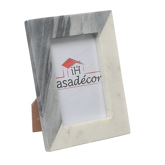 Maison Concepts 4X6 Marble White & Grey Picture Frame (Multi) 6" X 1" X 8"