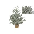 thumbnail image 1 of Maison Concepts Artificial Christmas Trees, Holiday Decor, Evergreen Style, Festive Display, Polyethylene, White Pine Tree With Burlap Base (35") (Snow Covered), Dimensions: 17.5L X 17.5W X 35H, 1 of 1