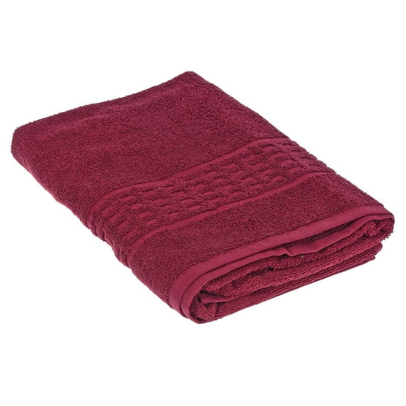 Maison Concepts Basketweave Bath Towel (30 X 60) (Burgundy) - Set of 2