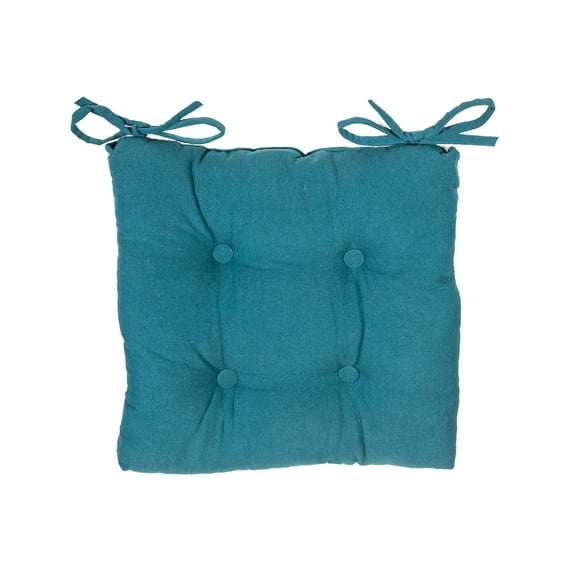 Maison Concepts Chair Pad 18" X 18" Teal -Set of 2 (20 L X 20 W X 4 H)