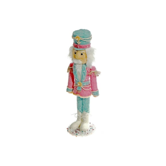 Maison Concepts Decorative Figurines, Collectibles, Home Accents, Artistic Display, Straw/Polyfoam, Multi Wool Candy Nutcracker Figure - Set of 2, Dimensions: 3.94L X 4.33W X 16.93H