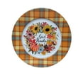 thumbnail image 1 of Maison Concepts Dinner Sets, Elegant Plates, Tableware, Dining Essentials, Metal, Multi Printed Metal Charger Plate (Pumpkin Wreath With Border) (13") - Set of 6, Dimensions: 13L X 13W X 0.4H, 1 of 2
