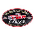 thumbnail image 1 of Maison Concepts Embossed Oval Metal Sign Welcome To Dad'S Garage (19.7L X 0.2W X 11.8H), 1 of 3