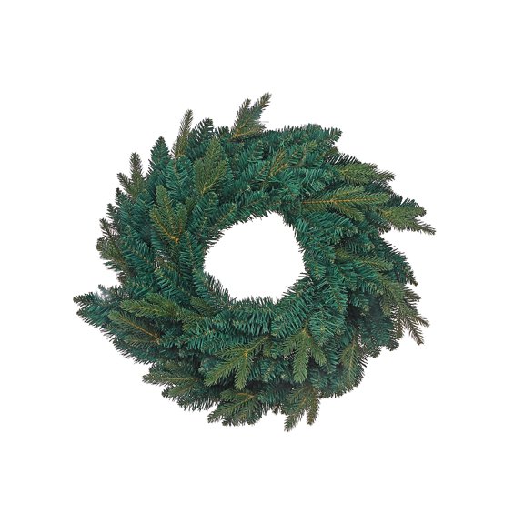 Maison Concepts Faux Flowers, Decorative Fruits, Dried Bouquets, Long-Lasting Decor, Pvc, Green Evergreen Christmas Mixed Tip Wreath 180 Tips (L), Dimensions: 23.62L X 23.62W X 7.87H