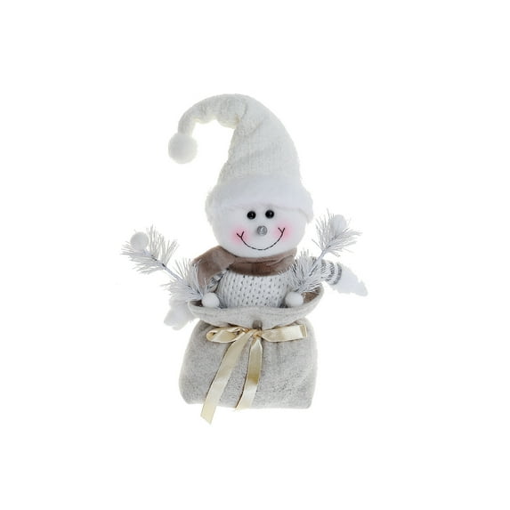 Maison Concepts Figurine Snowman Plush Sitting In Sack - 5.91 L x 3.94 W x 16.14 H