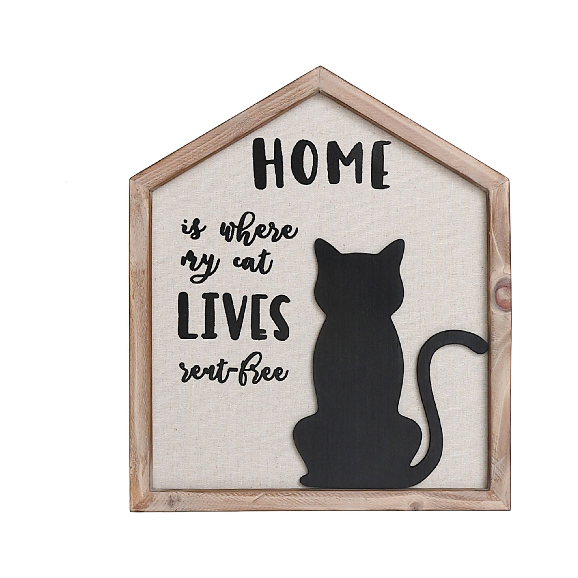 Maison Concepts Framed House Shape Cat Sign (11.8L X 1W X 13.8H ...
