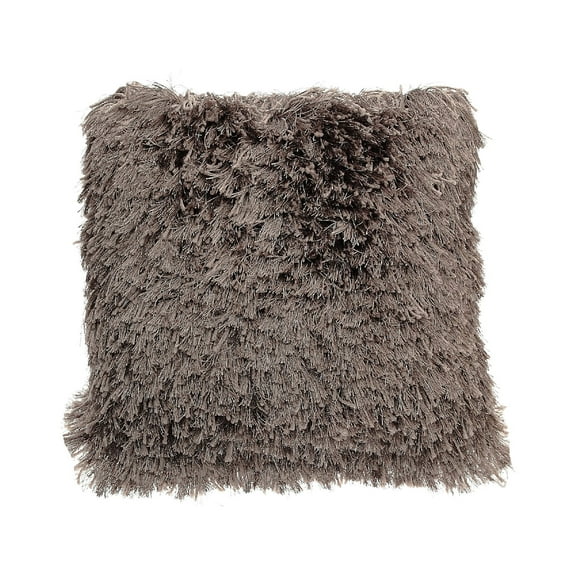 Maison Concepts Furry Cushion Metallic Silver (18 L X 20 W X 2 H)